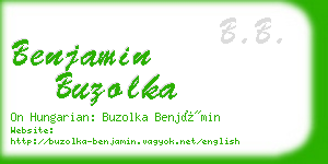 benjamin buzolka business card